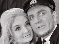 Lia Laats and Elmar Salulaht in a play in Vanemuine Theatre in 1971