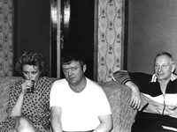 Рудольф Рудин, Геннадий Матвеев и Наталья Селезнёва перед концертом в Оренбургской области