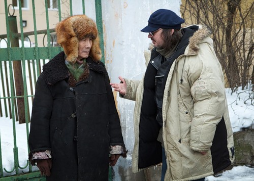 На съемках фильма Кочегар